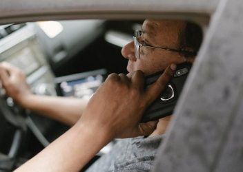 parent driver on cell phone