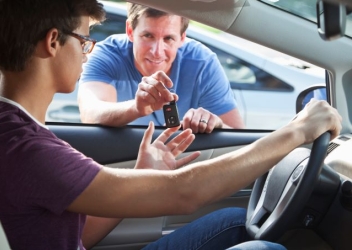 Teen in car